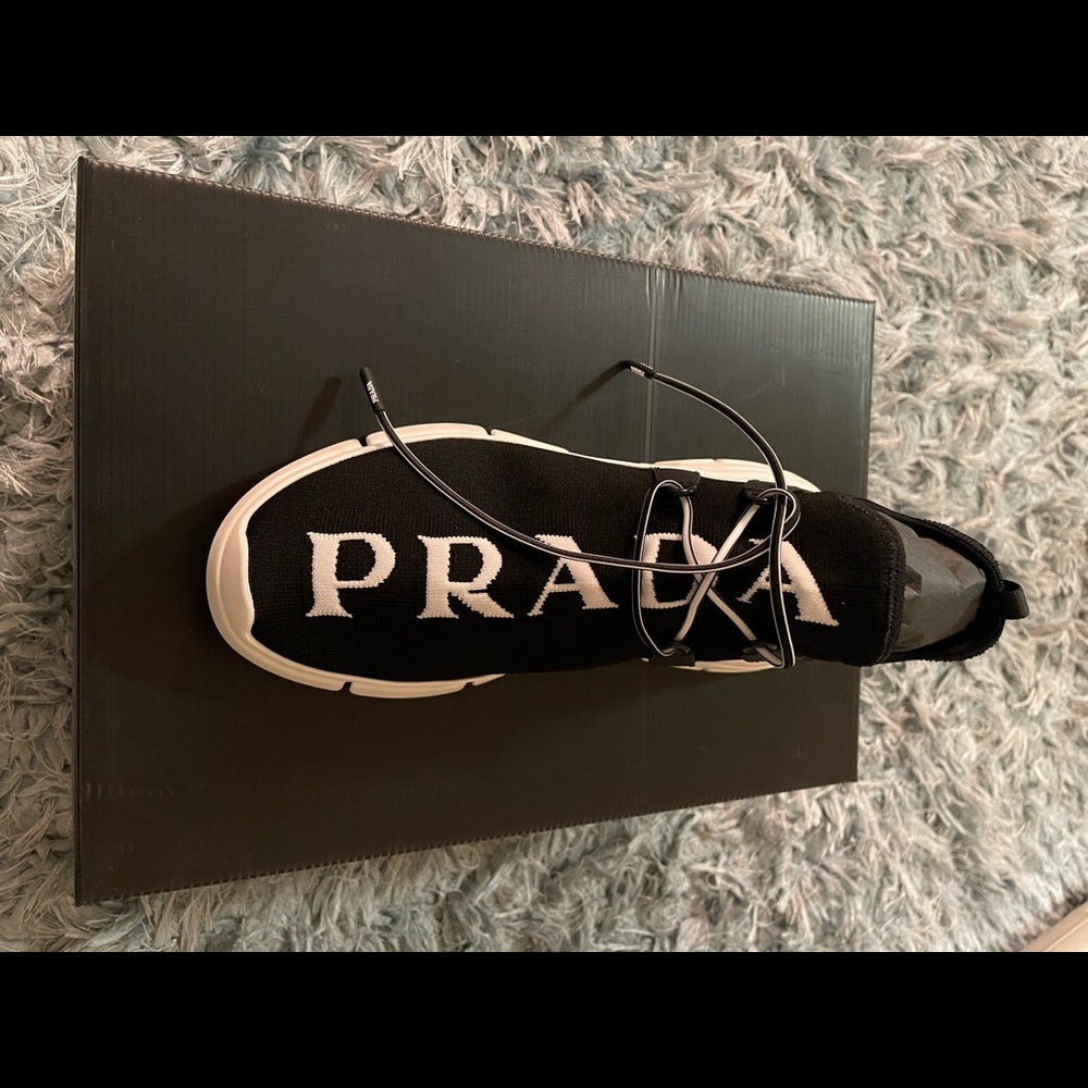 Prada track sneakers run’s big more like a 9